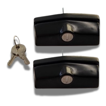 Covermaster - Black Screw Mount T Handles - Pair (keyed alike)