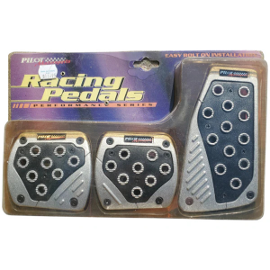 Clearance - Pilot Automotive Racing Pedals - Silver and Black - PM203