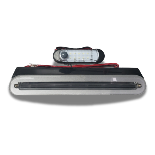 Clear Flush Mount LED Brake Light (with 12 V LED Dome Light)