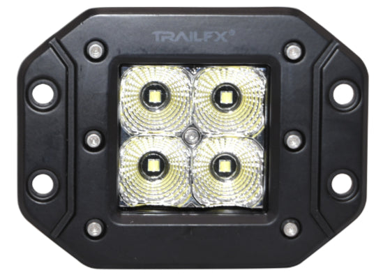Trail FX - 3" Flush Mount Cube LED Flood Beam 1920 Lumens - Pair - 2X2CFFMPR - image 1