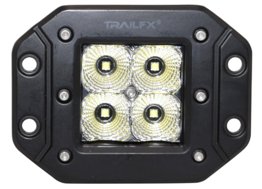 Trail FX - 3" Flush Mount Cube LED Flood Beam 1920 Lumens - Pair - 2X2CFFMPR - image 1