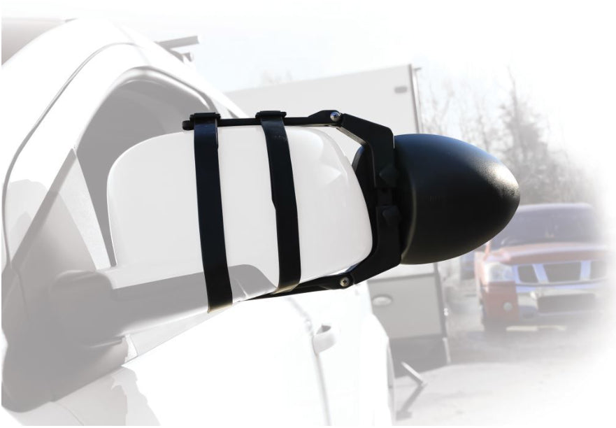 Camco - Clamp-On Towing Mirror - Double Mirror Bilingual - 25653 - image 1