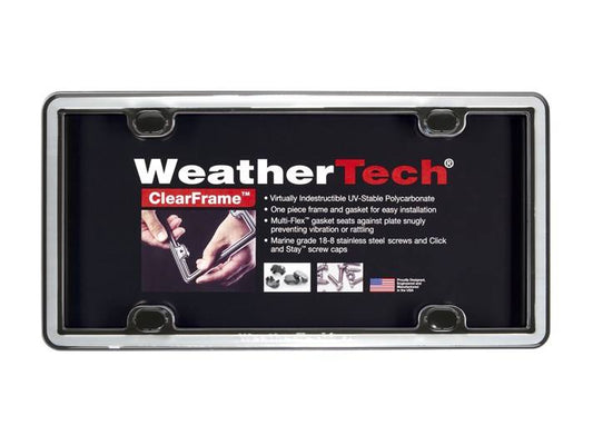 Weathertech ClearFrame - Chrome/Black License Plate Frame - 63023 - image 1