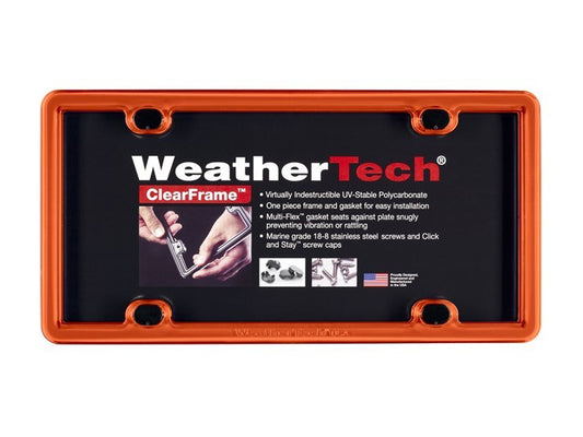 Weathertech ClearFrame - Orange License Plate Frame - 8ALPCF13 - image 1
