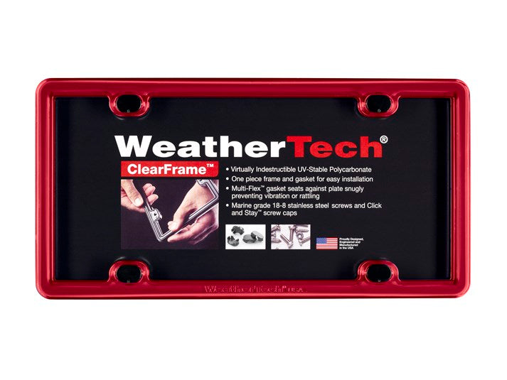 Weathertech ClearFrame - Red License Plate Frame - 8ALPCF1 - image 1