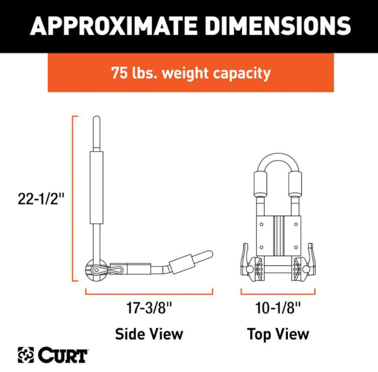Curt - Aluminum Roof Rack Kayak Holders - 18320 - image 3