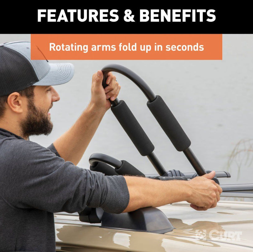 Curt - Aluminum Roof Rack Kayak Holders - 18320 - image 4