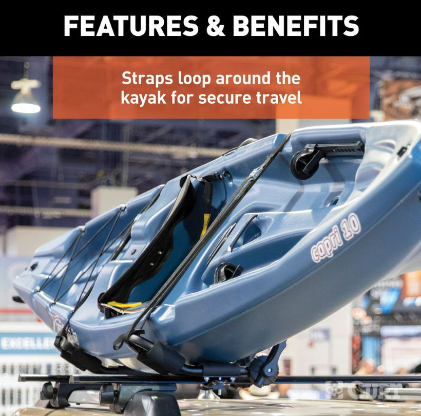 Curt - Aluminum Roof Rack Kayak Holders - 18320 - image 8