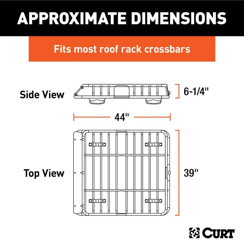 Curt - Black Steel Roof Rack Cargo Carrier - 18115 - image 2