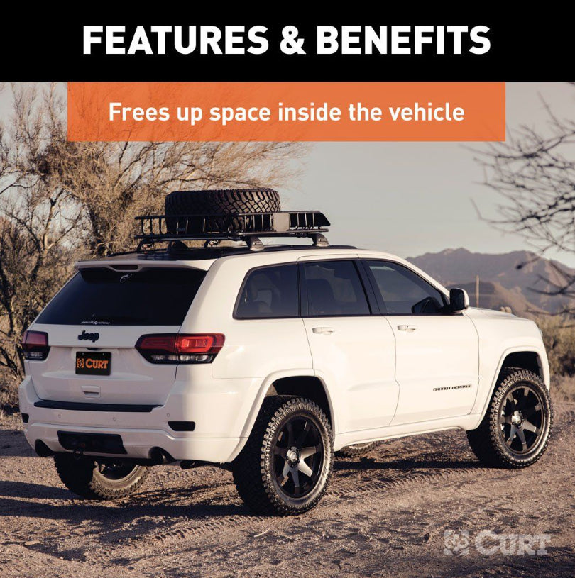 Curt - Black Steel Roof Rack Cargo Carrier - 18115 - image 4
