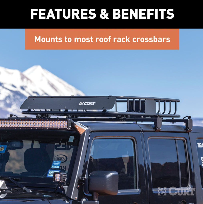 Curt - Black Steel Roof Rack Cargo Carrier - 18115 - image 5