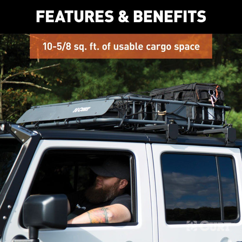 Curt - Black Steel Roof Rack Cargo Carrier - 18115 - image 7