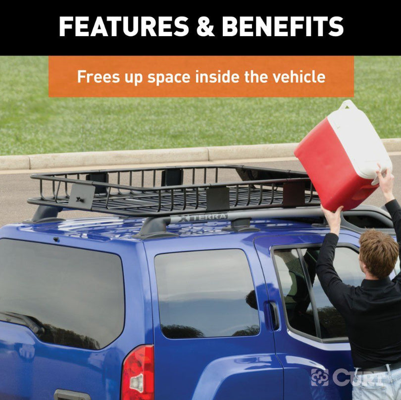 Curt - Black Steel Roof Rack Cargo Carrier Extension - 18117 - image 4
