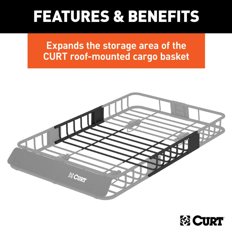 Curt - Black Steel Roof Rack Cargo Carrier Extension - 18117 - image 6