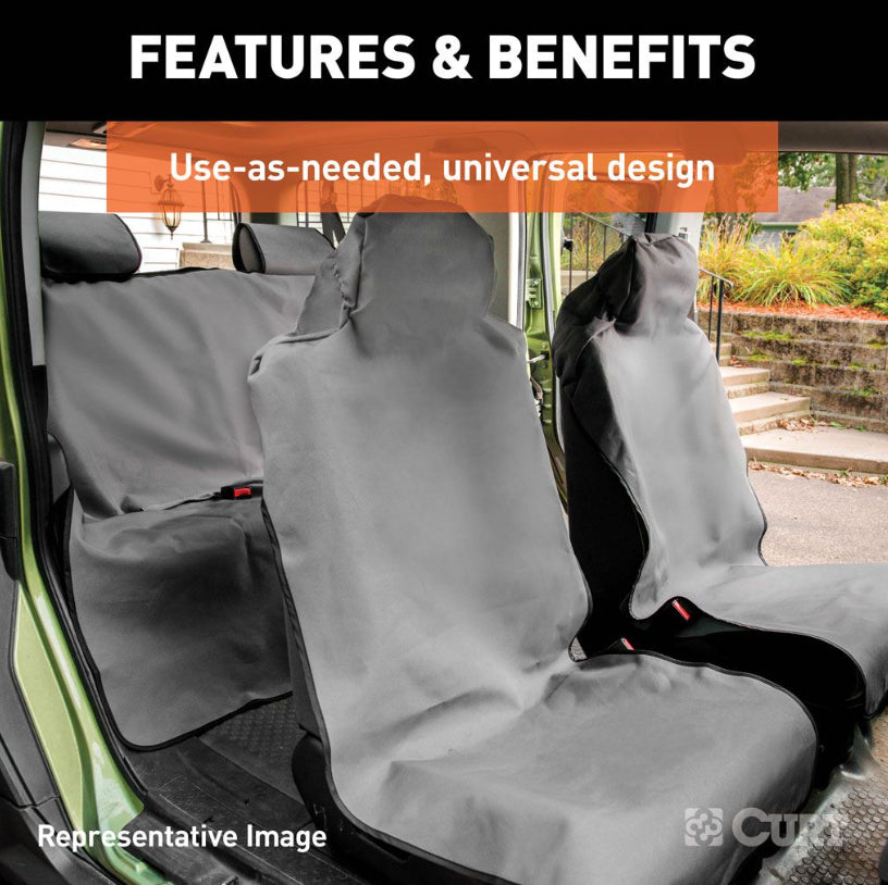 Curt - Seat Defender 58 Inch x 23 Inch Bucket Seat Cover - Brown - 18502 - image 4