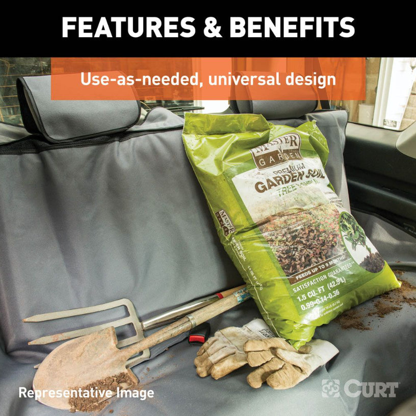 Curt - Seat Defender 58 Inch x 55 Inch Truck Seat Cover - Brown - 18512 - image 4