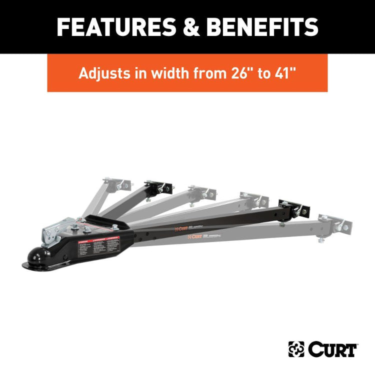 Curt - Adjustable Tow Bar - 5,000 lbs Capacity - 19745 - image 5