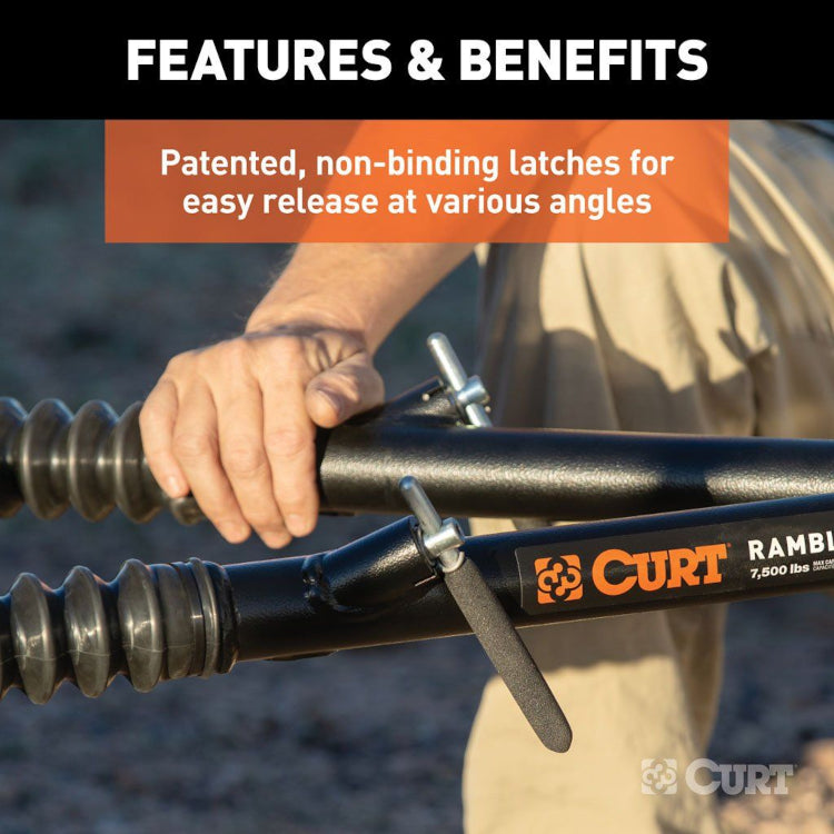 Curt - Rambler Steel RV Tow Bar - 7,500 lbs Capacity - 70001 - image 5