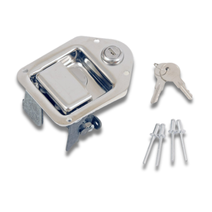 Dee Zee Tool Box Paddle Handle - Silver - DZTBLATCH3