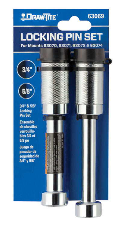 Draw-Tite - Hitch Receiver Lock - 5/8" and 3/4" Pin Diameter Combo Set - 63069 - image 2