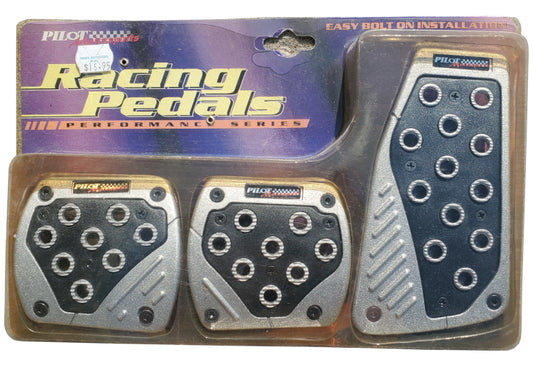 Clearance - Pilot Automotive Racing Pedals - Silver and Black - PM203 - image 1