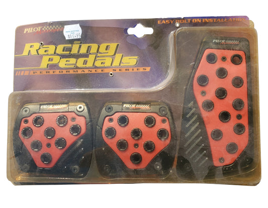 Clearance - Pilot Automotive Racing Pedals - Black and Red - PM205 - image 1