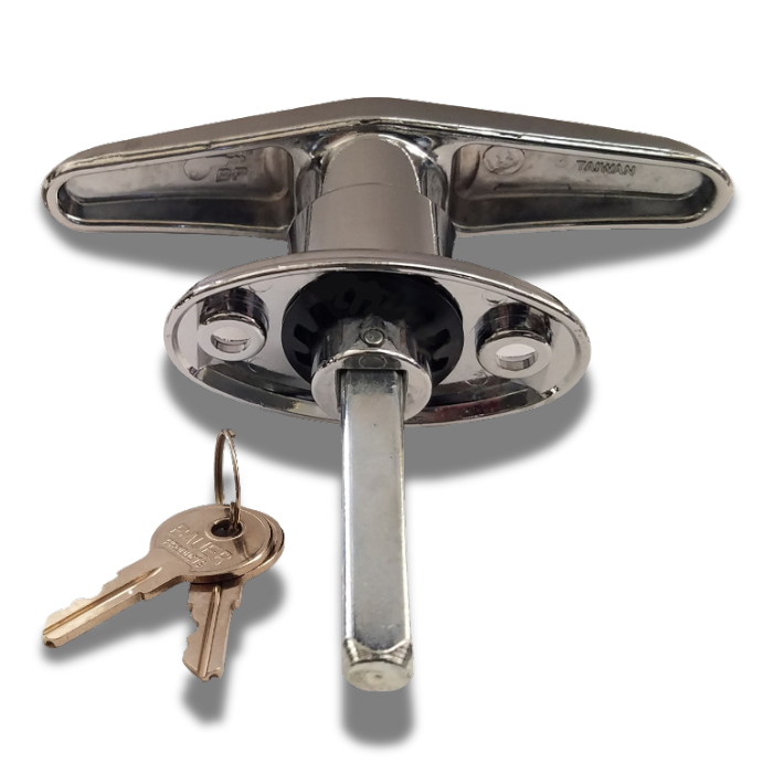 Bauer - Chrome Rivet T Handle - Center Mount