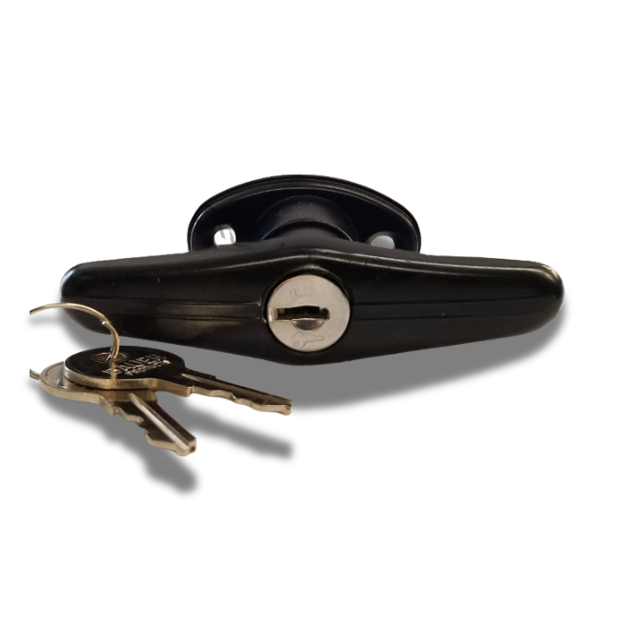 Bauer Rivet Exterior Mount T-Handle - Pair (keyed alike)