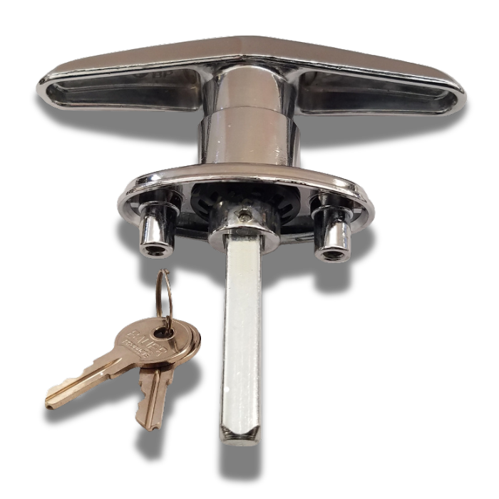 Bauer Screw Mount Chrome T-Handle - Center Mount - Long Shank