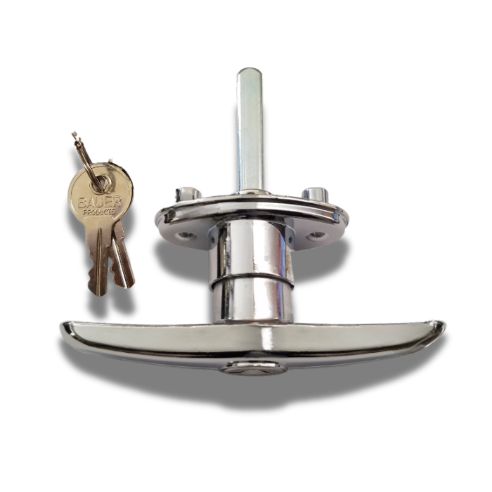 Bauer Screw Mount Chrome T-Handle - Center Mount - Long Shank