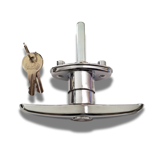 Bauer Screw Mount Chrome T-Handle - Center Mount - Long Shank