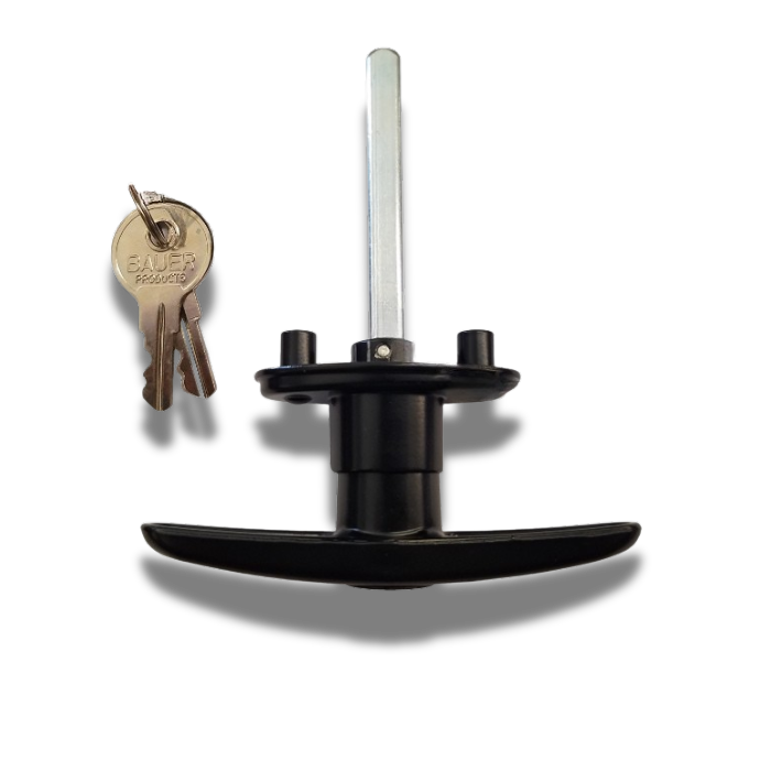 Bauer - Black Screw Mount T Handle - Long Shank - Center Mount