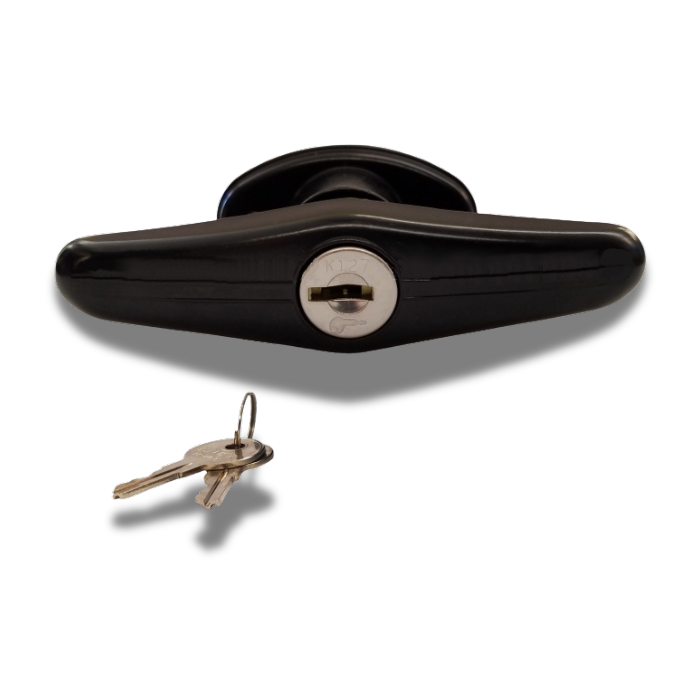 Bauer - Black Screw Mount T Handle - Long Shank - Center Mount