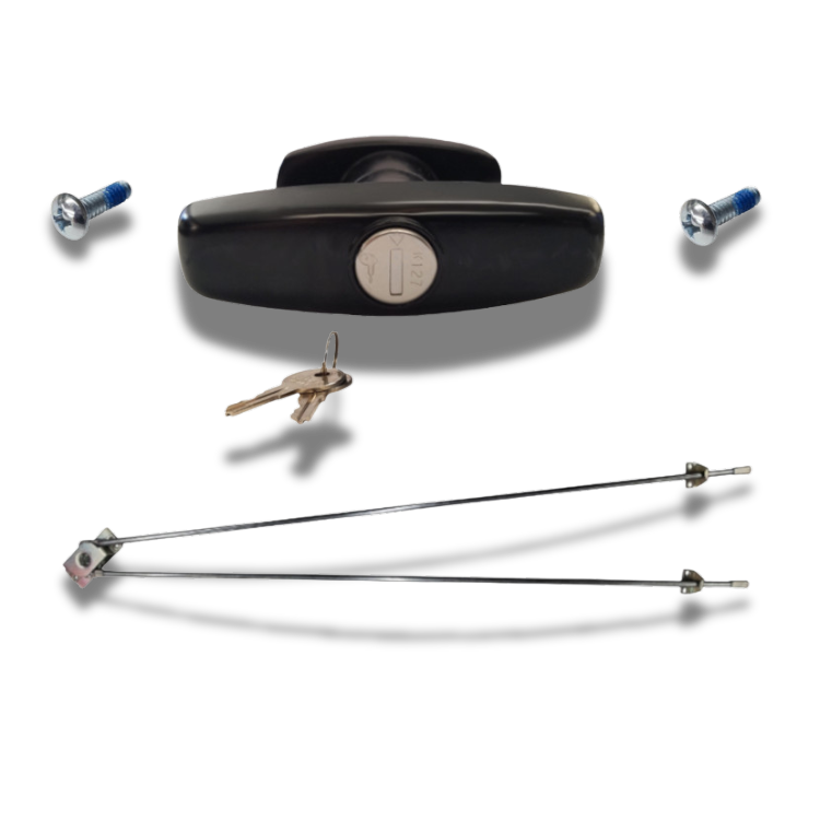 Statewide - Black Screw Mount T Handle - Center Mount with Rod Assembly