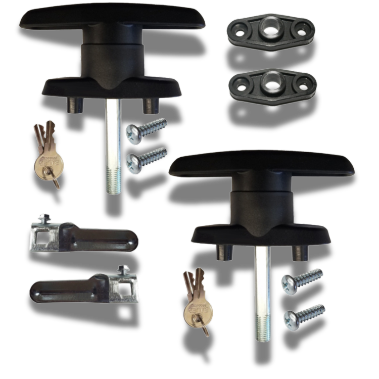 Composite - T Handle Kit - 2" Shank - Pair (keyed alike)