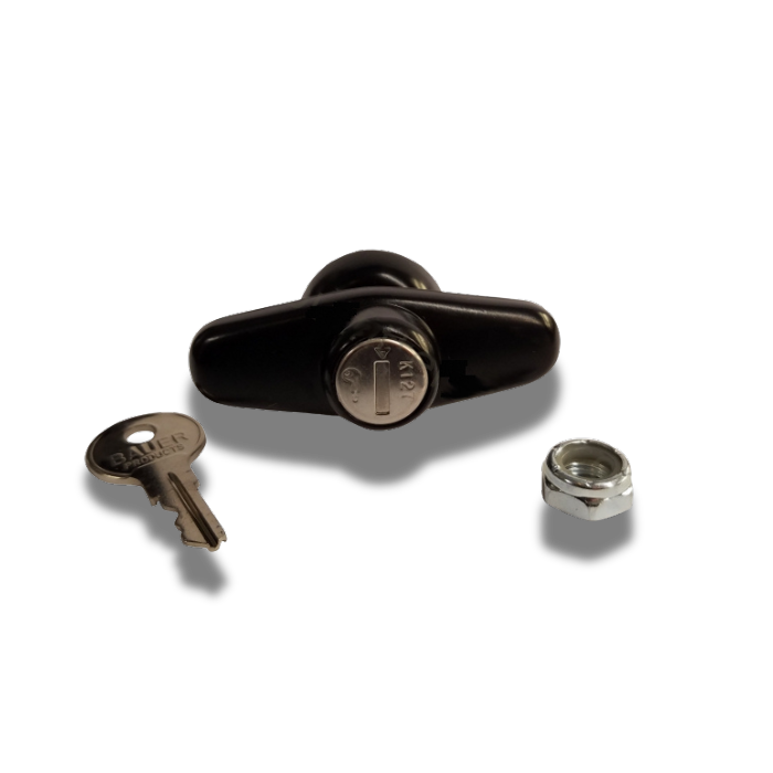 All Glass Rear Door or Side Access Door T Handle - Long Shank