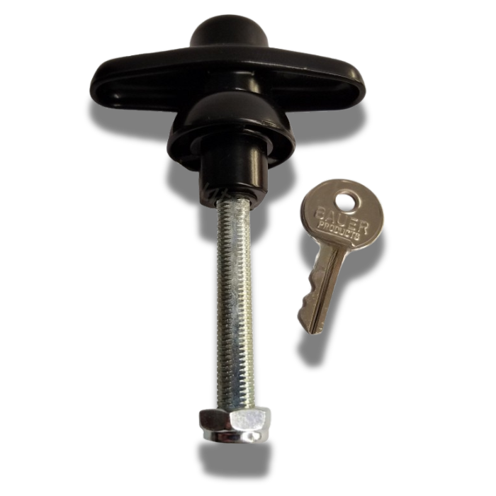 All Glass Rear Door or Side Access Door T Handle - Long Shank