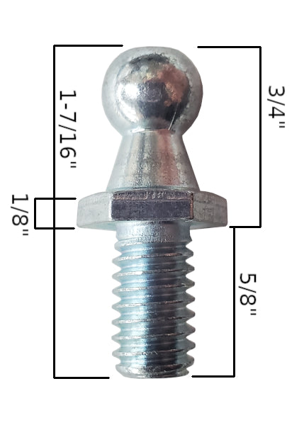 Ball Mount for Gas Props/Lift Cylinders - 13 mm ball only - image 2