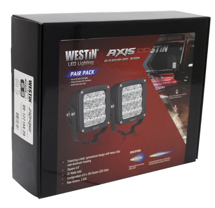 Westin - Axis LED Square Spot Auxiliary Light - 09-12219A-PR - image 2