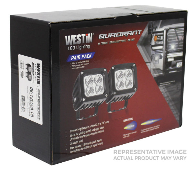 Westin - Quadrant LED Square Flood Auxiliary Light - 09-12252B-PR - image 2