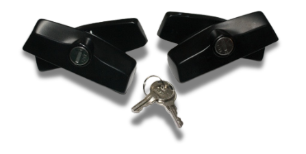 Covermaster - Black Screw Mount T Handles - Pair (keyed alike)