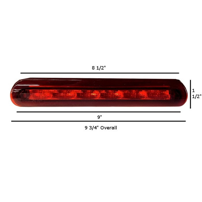 Red Flush Mount LED Brake Light (with 12 V Dome Light)