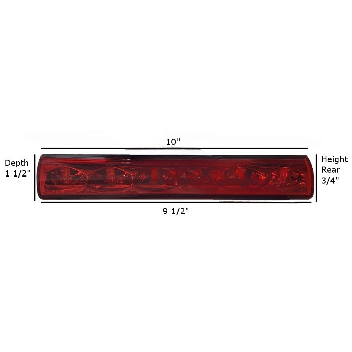 10" Red Recessed LED Brake Light