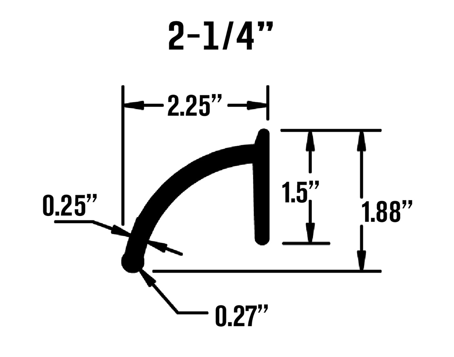 Pacer - Fender Flares - 50 ft Roll - No Lip Side Mount 2 1/4 Inch Wide - 52-169 - image 3
