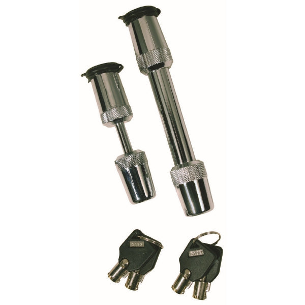 Trimax - Hitch Receiver Lock and Coupler - Steel - Receiver lock: 5/8" Dia. 2-3/4" Span; Coupler lock: 7/8" Span - image 1