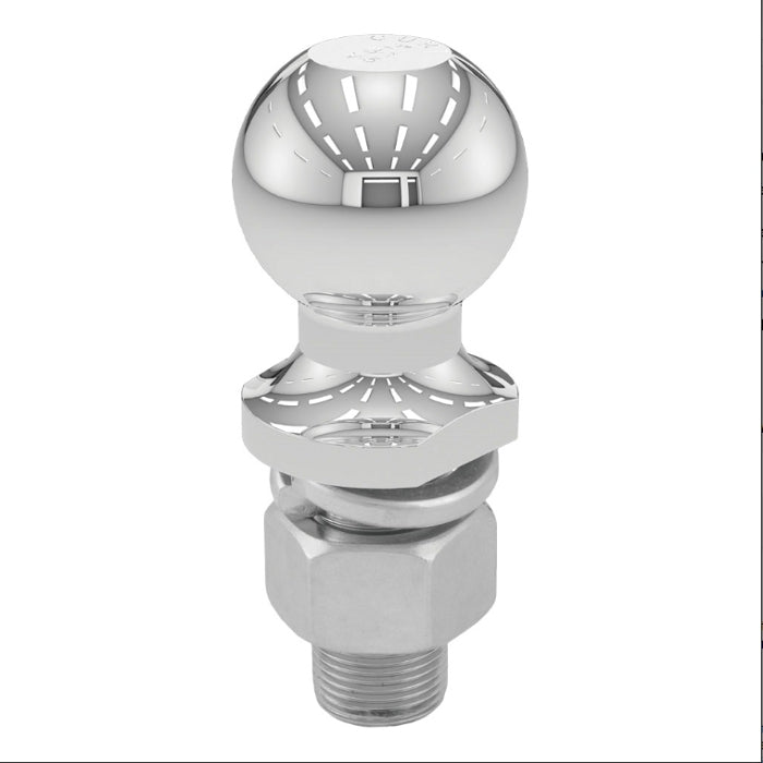 Curt - Trailer Ball - 2 Inch - 40037 - (1" x 2-1/8" Shank, 7,500 lbs., Chrome) - image 1
