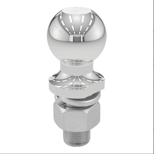 Curt - Trailer Ball - 2 Inch - 40037 - (1" x 2-1/8" Shank, 7,500 lbs., Chrome) - image 1