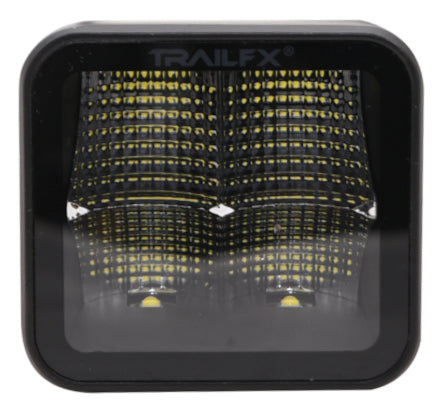 Trail FX - 3" Cube LED Black Flood Beam 2400 Lumens - Pair - 2X2CFBKPR - image 1
