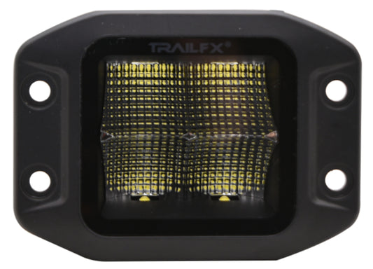 Trail FX - 3" Flush Mount Cube LED Black Flood Beam 2400 Lumens - Pair - 2X2CFFMBPR - image 1