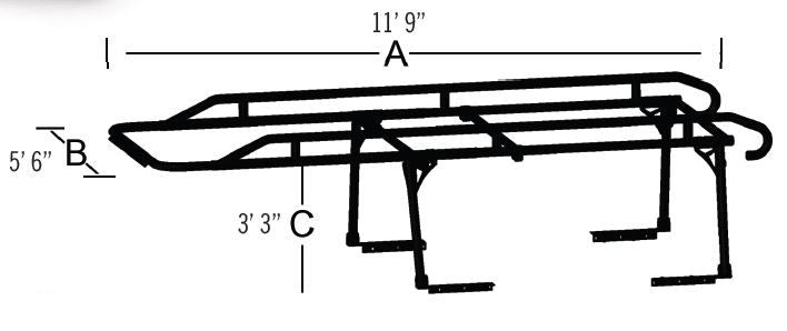 Trail FX - TFX Heavy Duty Contractor Rack - FCLR001B (1500 Pound Capacity) - image 2